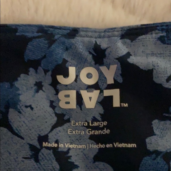 Joy Lab Mid Rise Legging Blue Floral - Picture 3 of 6